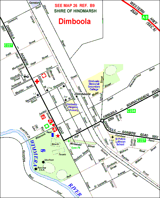 Vicroads Country Street Directory Wimmera.com.au - Dimboola Town Map